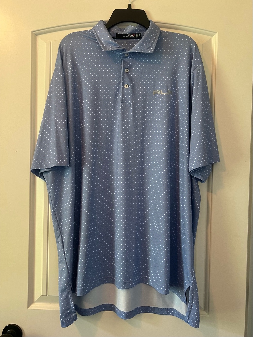RLX Ralph Lauren Golf Performance Classic Fit Blue Polo Shirt Men's Size XXL